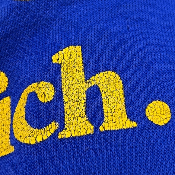 Vintage 1980s Funny Rich Wealthy Blue 80s Sleepwear Bed Womens Oversized Shirt - Picture 4 of 6